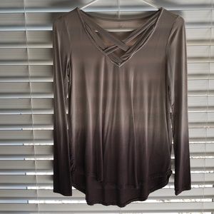 Pink Ombré Long Sleeve Blouse